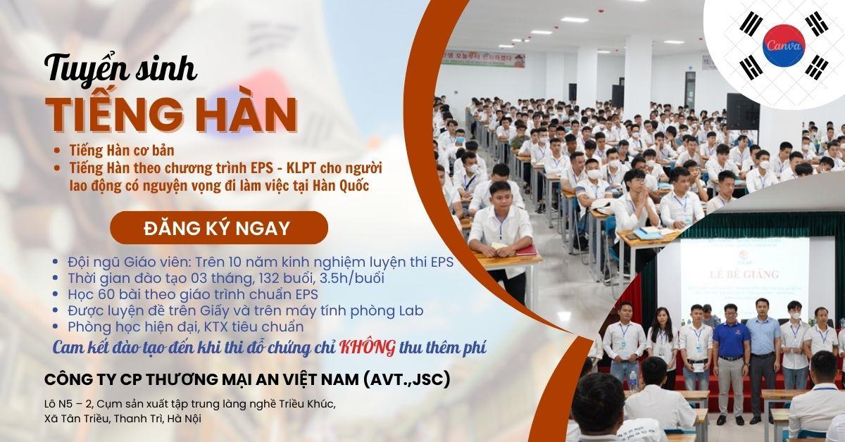 TUYỂN SINH LỚP TIẾNG HÀN TẠI AN VIỆT NAM